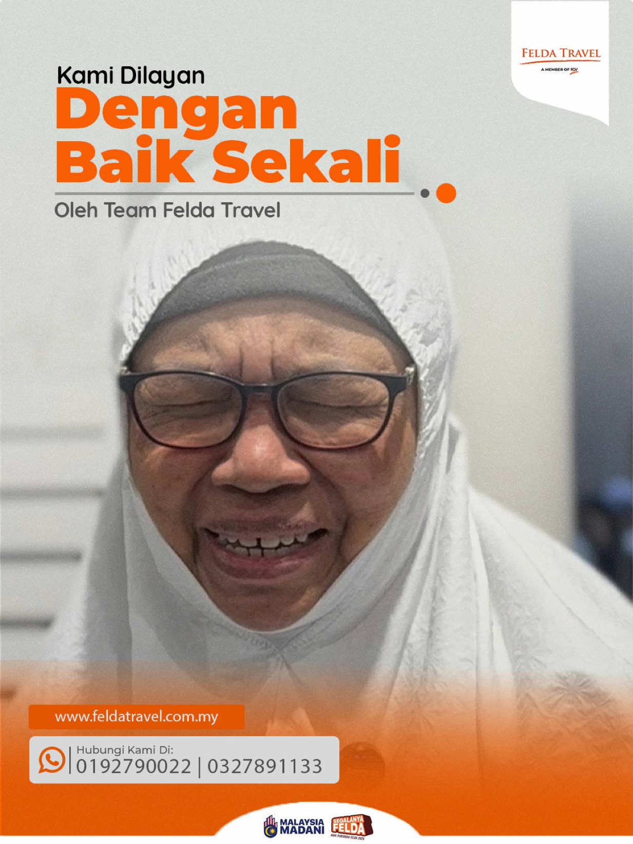 Air mata kegembiraan selepas selesai ibadah